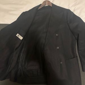 Linen double breasted suit